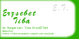 erzsebet tiba business card
